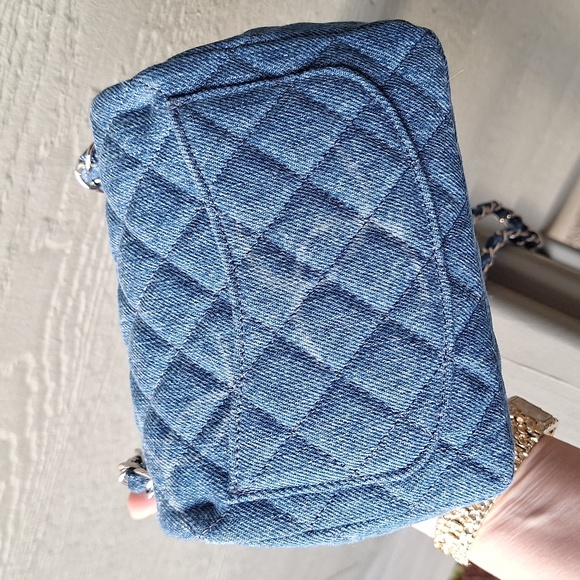 Chanel interlocking CC denim mini flap bag nearly FULL SET - Picture 3 of 14